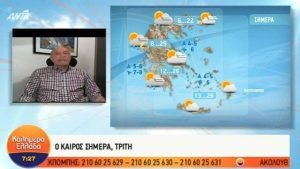 Καιρός: Η πρόγνωση του Τάσου Αρνιακού (video)