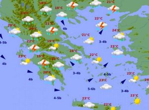 Κακοκαιρία σήμερα, κακοκαιρία μέχρι και την Τρίτη…