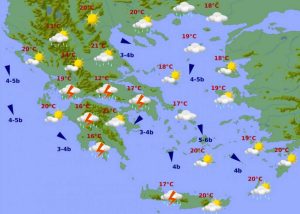 Κακοκαιρίας συνέχεια με καταιγίδες και την Πέμπτη 5 Μαΐου