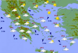 Καιρός: Αραιή συννεφιά σε όλη τη χώρα