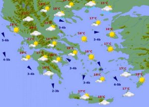 Καιρός: Μεμονωμένες καταιγίδες το μεσημέρι του Σαββάτου