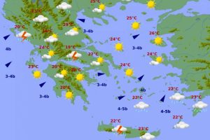 Καιρός: Θα έχει και… καταιγίδες εντός της ημέρας