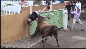 Ταύρος επιτίθεται σε θεατή, ο οποίος τον τραβούσε βίντεο (video)