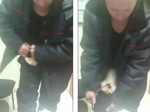 Ληστής πιάστηκε στα πράσα να έχει το κοτόπουλο μέσα στο παντελόνι του (vid)
