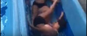 Τρομακτικό ατύχημα σε νεροτσουλήθρα! (video)