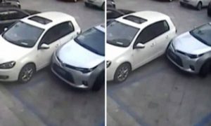 Προσπάθησε να ξεπαρκάρει και τράκαρε 15 φορές! (vid)