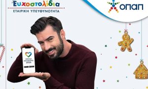 Γιάννης Τσιμιτσέλης και Κατερίνα Γερονικολού σε ρόλο Άι Βασίλη για τα Ευχοστολίδια