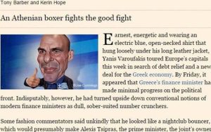 FT: Γιάννης Βαρουφάκης… ο Έλληνας μποξέρ!