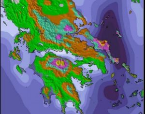 Σοκαριστικός χάρτης… χιονοκάλυψης της Ελλάδας: Θα πέσει μέχρι ένα μέτρο χιόνι (Photo)