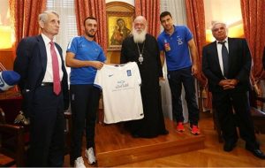 Εθνική Ανδρών: Επίσκεψη στον Αρχιεπίσκοπο Αθηνών