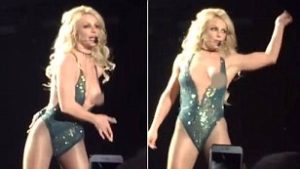 Σέξι ατύχημα για την Britney Spears: Αποκαλύφθηκε το στήθος της στην πίστα (βίντεο)