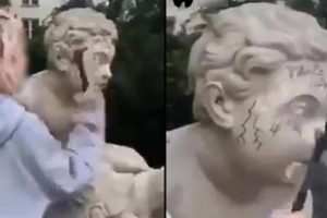 Τρομερό! Κοπέλα διέλυσε άγαλμα 200 ετών για μία πόζα στο Instagram (photos+video)