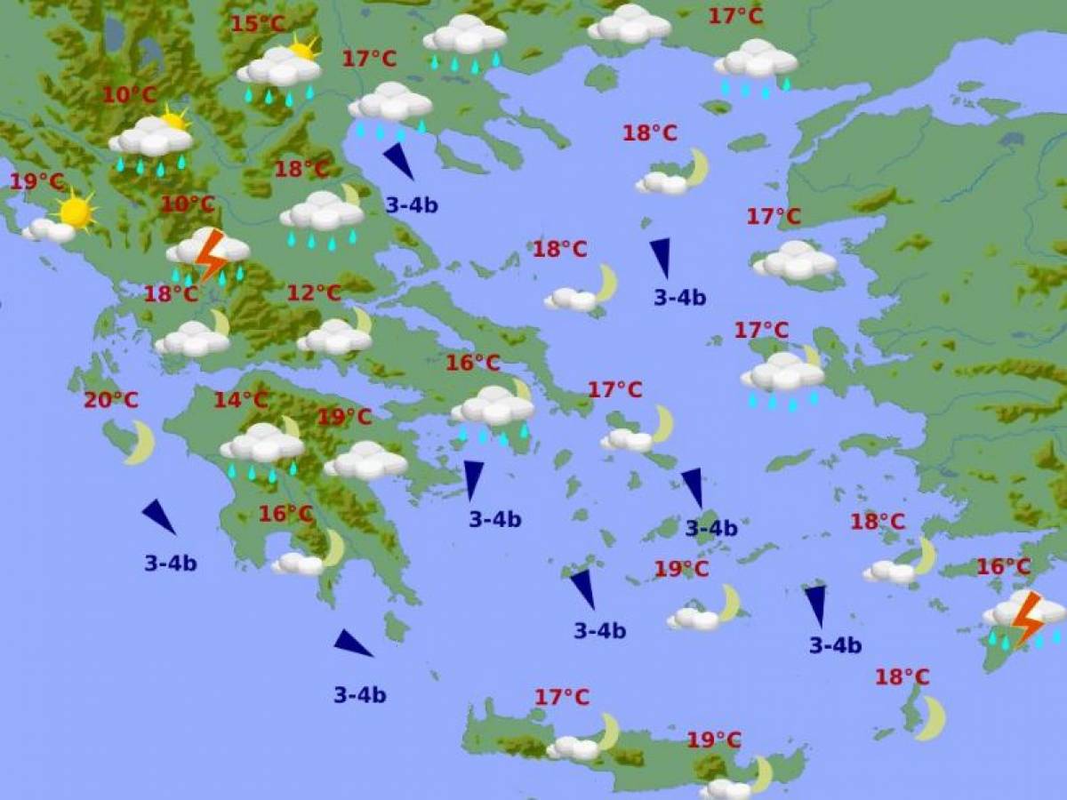 Καιρός: Σάββατο με ισχυρές βροχές και χαλαζοπτώσεις!