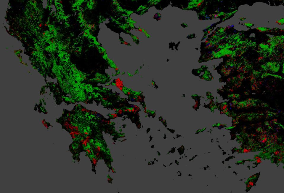 Η δασοκάλυψη της Ελλάδας από τη... NASA