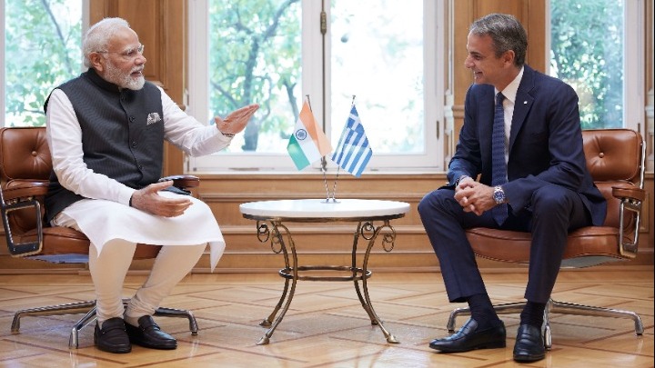 Συνάντηση Μητσοτάκη - Μόντι στο Μέγαρο Μαξίμου