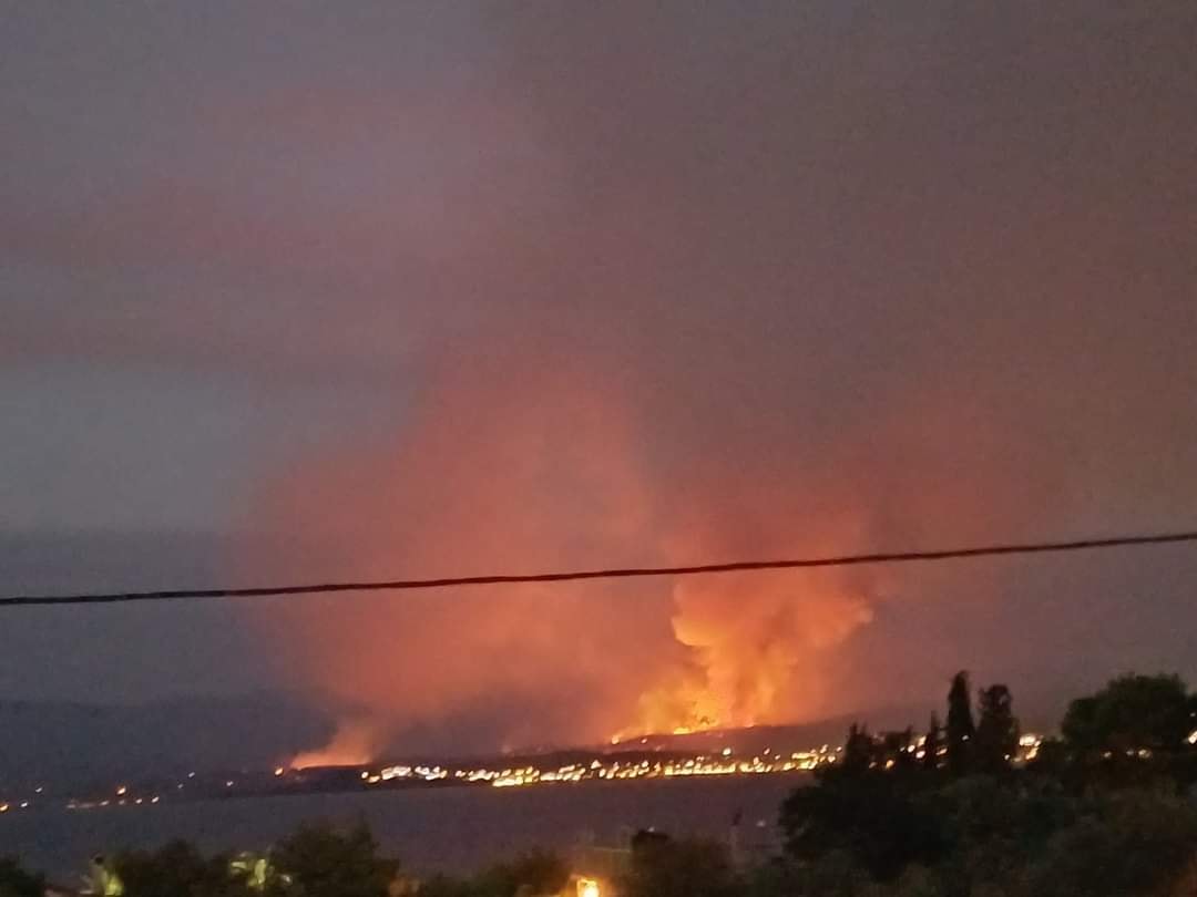 Εκτός ελέγχου η φωτιά στα Ψαχνά, φόβοι μη «φύγει» προς Στενή (vid)