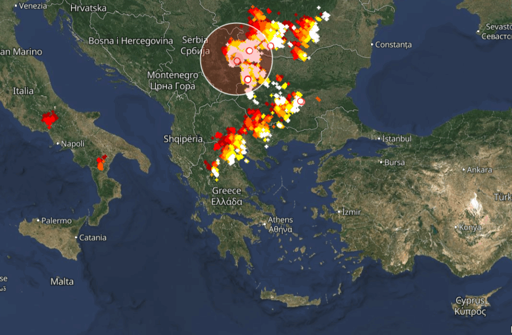 Καιρός: Λαίλαπα καταιγίδων Live! Ισχυρά μπουρίνια τώρα…