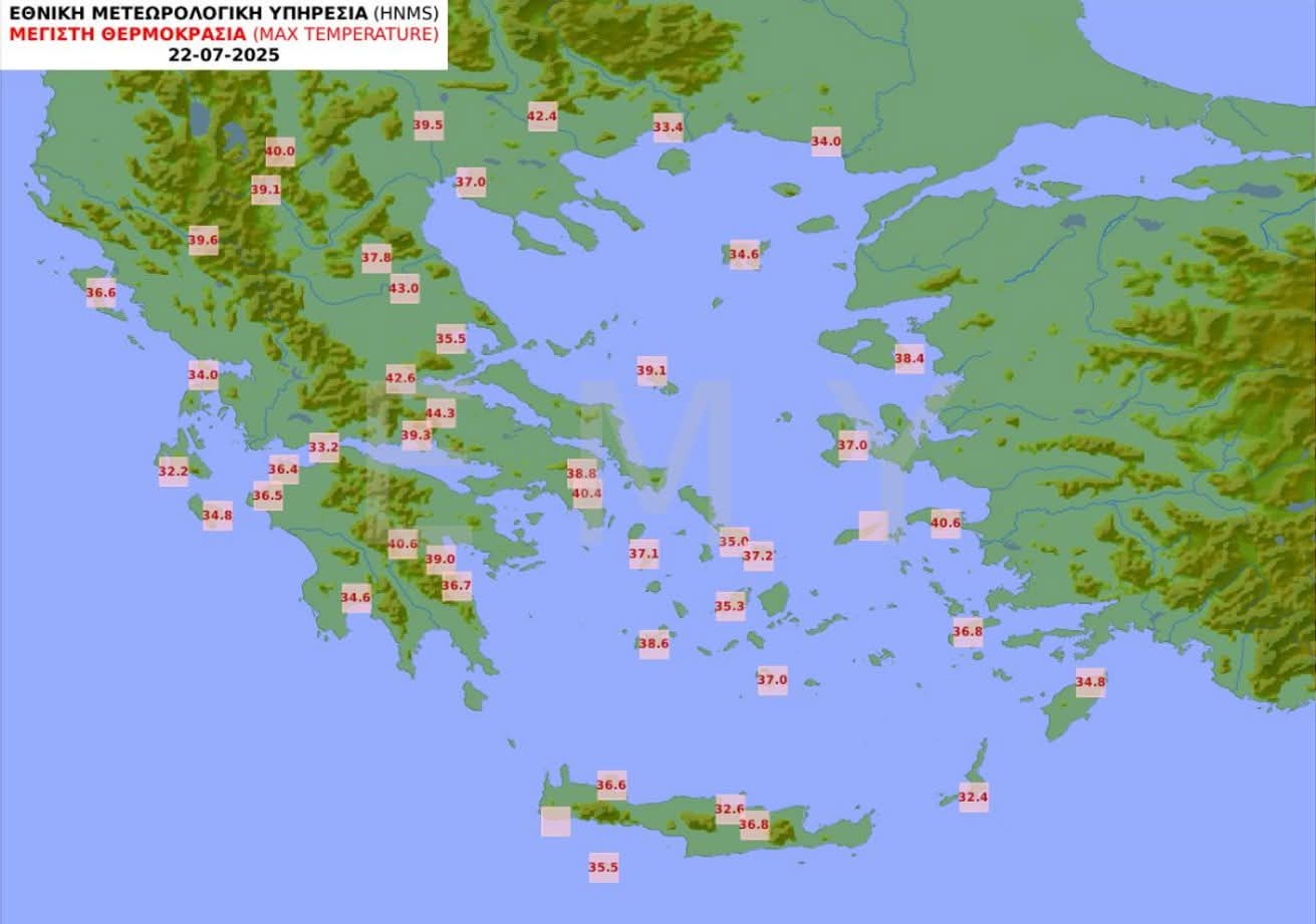 Καιρός 23-7: Παρέμβαση Κολυδά για τους σταθμούς της ΕΜΥ και τα θερμοκρασιακά ρεκόρ