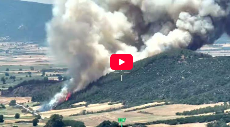 Βόλβη: Η στιγμή που drone της πυροσβεστικής εντοπίζει έναρξη πυρκαγιάς (vid)