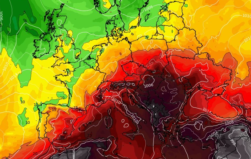 Καιρός 13-7: Παραμένει ιδιαίτερα θερμό το GFS από τις 20 Ιουλίου (vid)