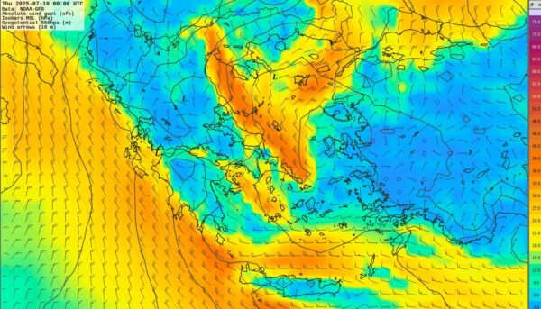 Καιρός 9-7: Προειδοποίηση Κολυδά. Μπαίνει το ψυχρό μέτωπο, αύριο μια διαφορετική μέρα