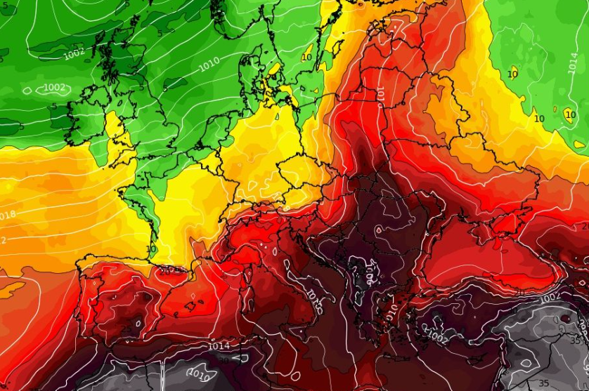Καιρός 11-7: Επιμένει το GFS, βλέπει ισχυρό καύσωνα 6 ημερών (vid)
