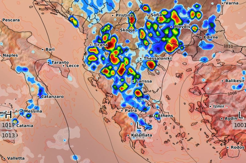 Καιρός 30-7: Ανανέωση από το ECMWF! Καρέ καρέ η κακοκαιρία της Πέμπτης (vid)