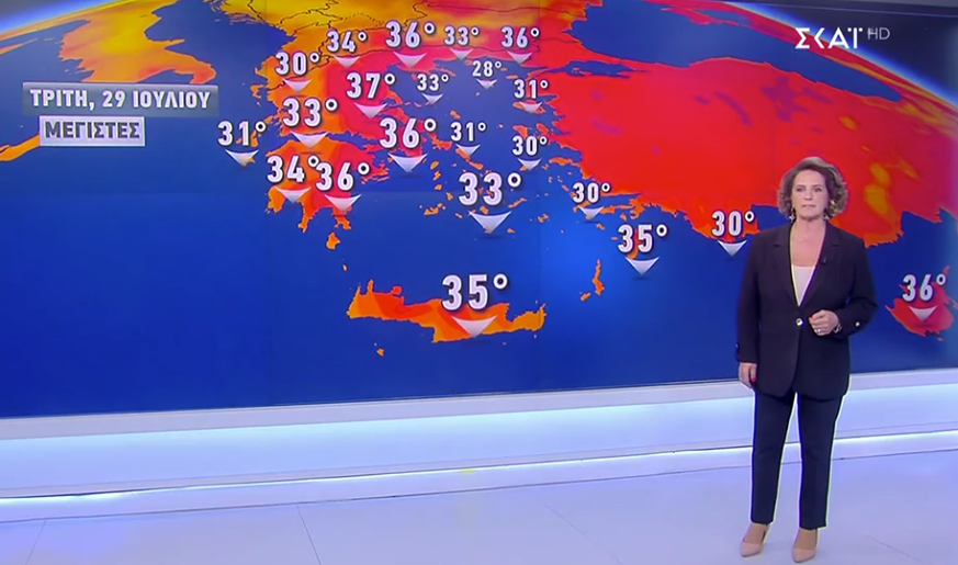 Καιρός 29-7: Χριστίνα Σούζη για μπόρες και καταιγίδες (vid)
