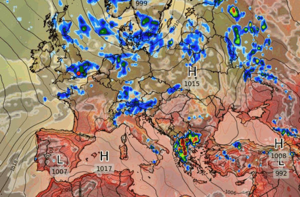 Καιρός 28-7: Επιμένει το GFS και ενισχύει τα φαινόμενα για την Πέμπτη (vid)