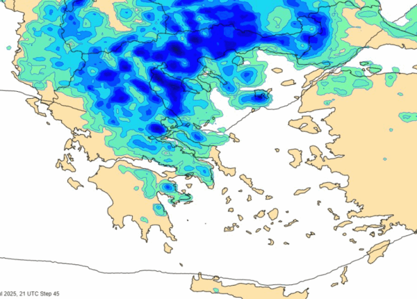 Κακοκαιρία: Ο χάρτης υετού από τον Θοδωρή Κολυδά και το έκτακτο της ΕΜΥ