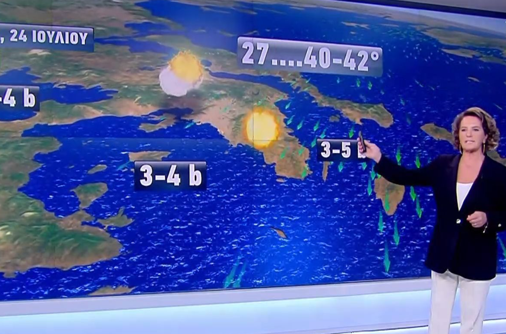 Καιρός 24-7: Χριστίνα Σούζη και εξέλιξη του καύσωνα σήμερα