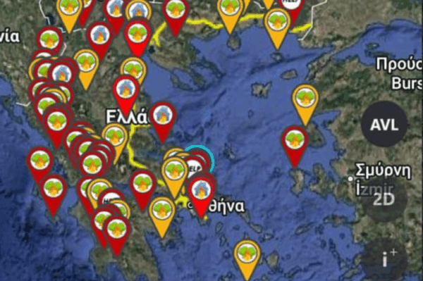 Φωτιά τώρα: Η Ελλάδα στις φλόγες -Χάρτες με τα ενεργά μέτωπα