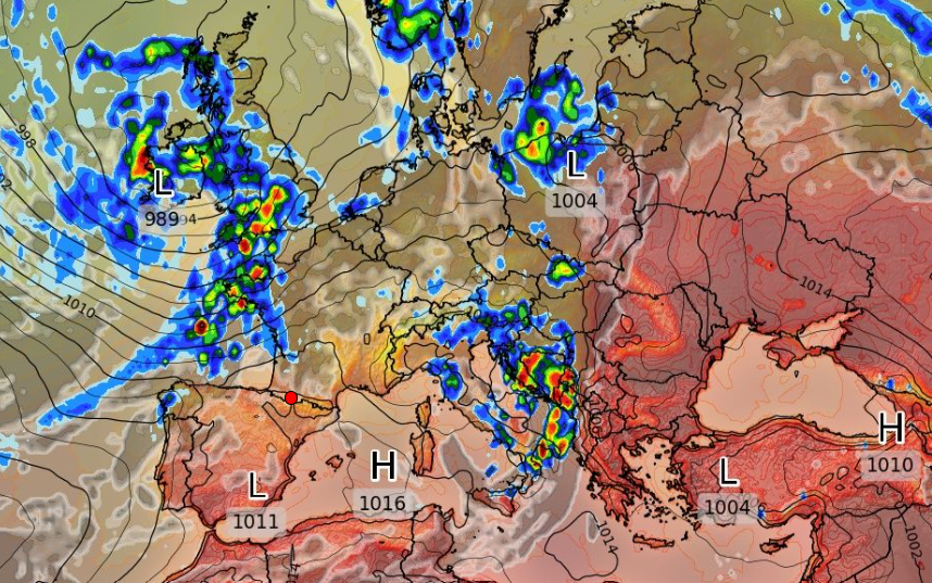 Καιρός 26-8: Νέα δεδομένα GFS – Βλέπει πέρασμα καταιγίδων το Σάββατο (vid)