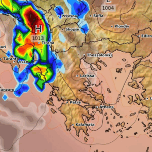 Καιρός 29-8: Νέα δεδομένα GFS -Η πορεία της καταιγίδας του Σαββάτου