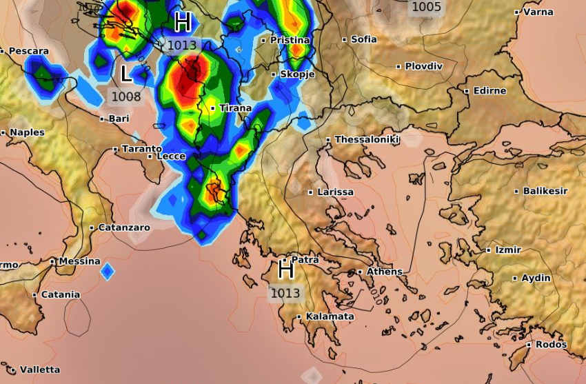 Καιρός 28-8: Νέα δεδομένα GFS – Πώς θα κινηθούν οι καταιγίδες το Σάββατο (vid)