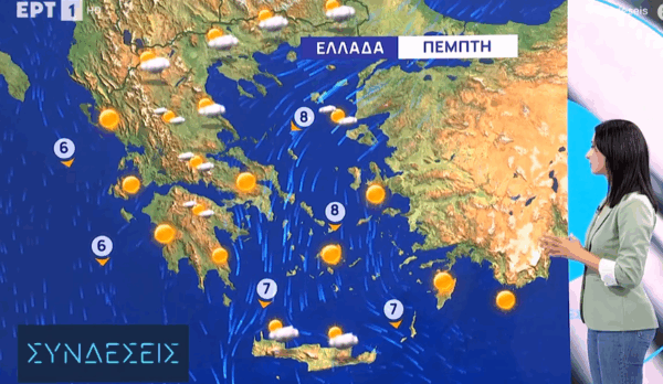 Καιρός 7-8: Δεν αποκλείει προβλήματα! Τυράσκη για 9 μποφόρ στο Αιγαίο