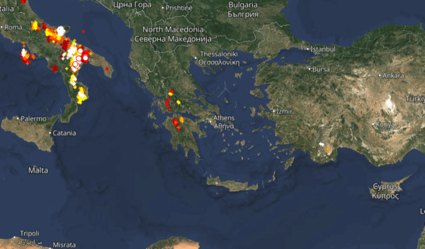 Καιρός 26-8: Καταιγίδες σε εξέλιξη τώρα – Πού εκδηλώνονται, Live