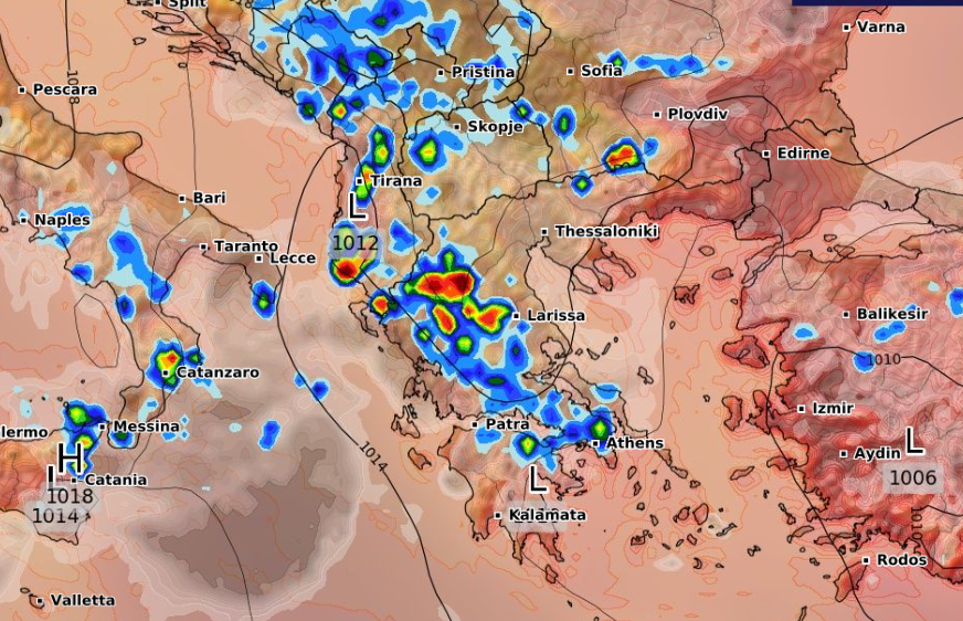 Καιρός 5-8: Ανανέωσε το ECMWF. Ισχυρές βροχές και καταιγίδες και την Τρίτη (vid)