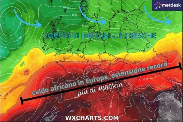 Ξεκάθαροι οι Ιταλοί μετεωρολόγοι! Η Ευρώπη χωρισμένη στα δύο…