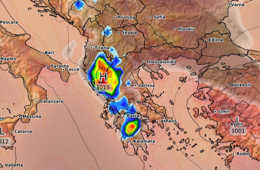 Καιρός 4-9: Επιμένει το GFS, ισχυρές καταιγίδες την Πέμπτη