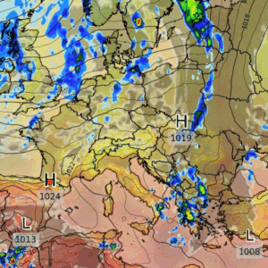 Καιρός 5-9: Αλλαγή δεδομένων από GFS -Βλέπει κακοκαιρία την Πέμπτη (vid)