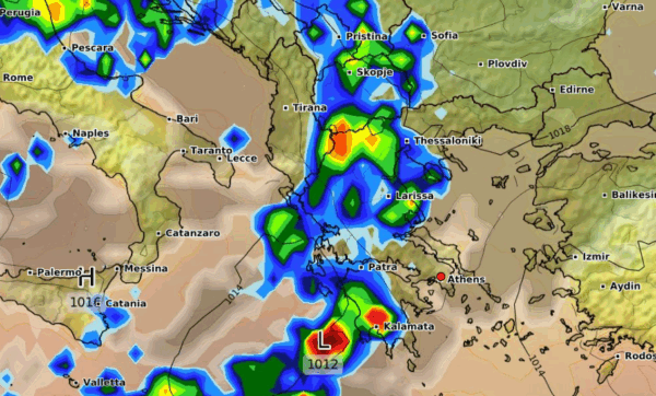 Καιρός 27-9: Η αποψινή κακοκαιρία από το GFS -Νέο μέτωπο από Τετάρτη – Πέμπτη (vid)