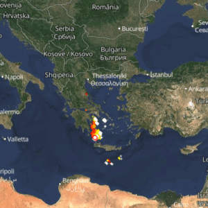Κακοκαιρία 21-10: Πού εκδηλώνονται τώρα καταιγίδες – Live οι κεραυνοί