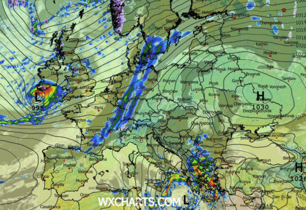 Καιρός 21-11: Διαδοχικές κακοκαιρίες προ των πυλών – Πρωινά δεδομένα ECMWF