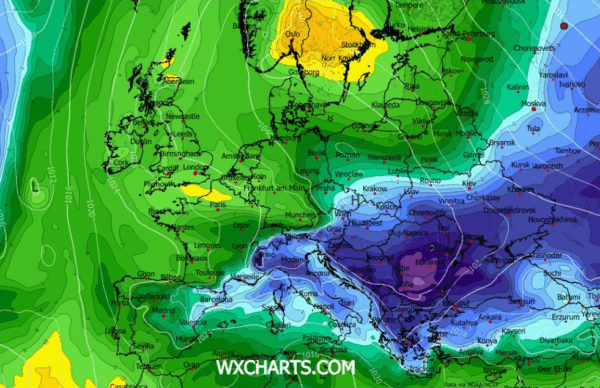 Καιρός 23-11: Τάση ψυχρής εισβολής ξανά από το GFS για αρχές Δεκέμβρη (vid)