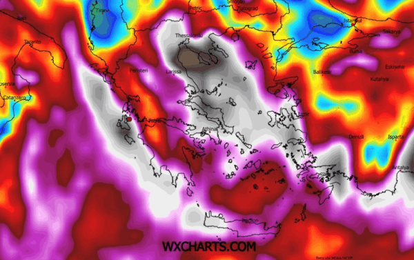 Καιρός: Μεγάλα ύψη βροχής σε πολλές περιοχές έως τις 10 Δεκέμβρη (Vid)
