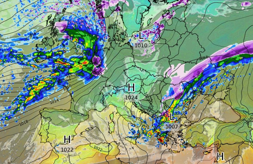 Καιρός 9-11: Πρωινά δεδομένα ευρωπαϊκού – Καρέ καρέ η πορεία της κακοκαιρίας (vid)