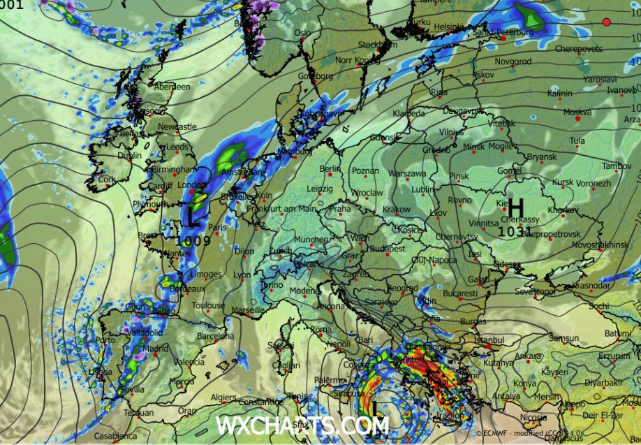 Καιρός: Ξεκινά νέος γύρος ισχυρών καταιγίδων - Τι βλέπει το ECMWF
