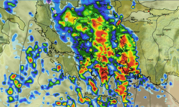 Καιρός 23-11: Βραδινά δεδομένα ευρωπαϊκού – Καρέ καρέ η νέα κακοκαιρία (vid)
