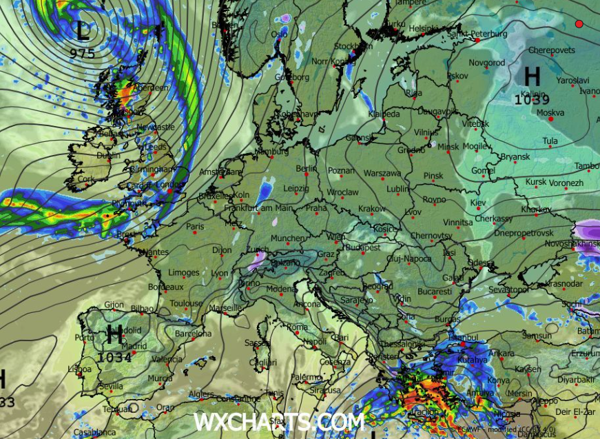 Καιρός 21-11: Νέος γύρος βροχοπτώσεων την ερχόμενη εβδομάδα από το ECMWF